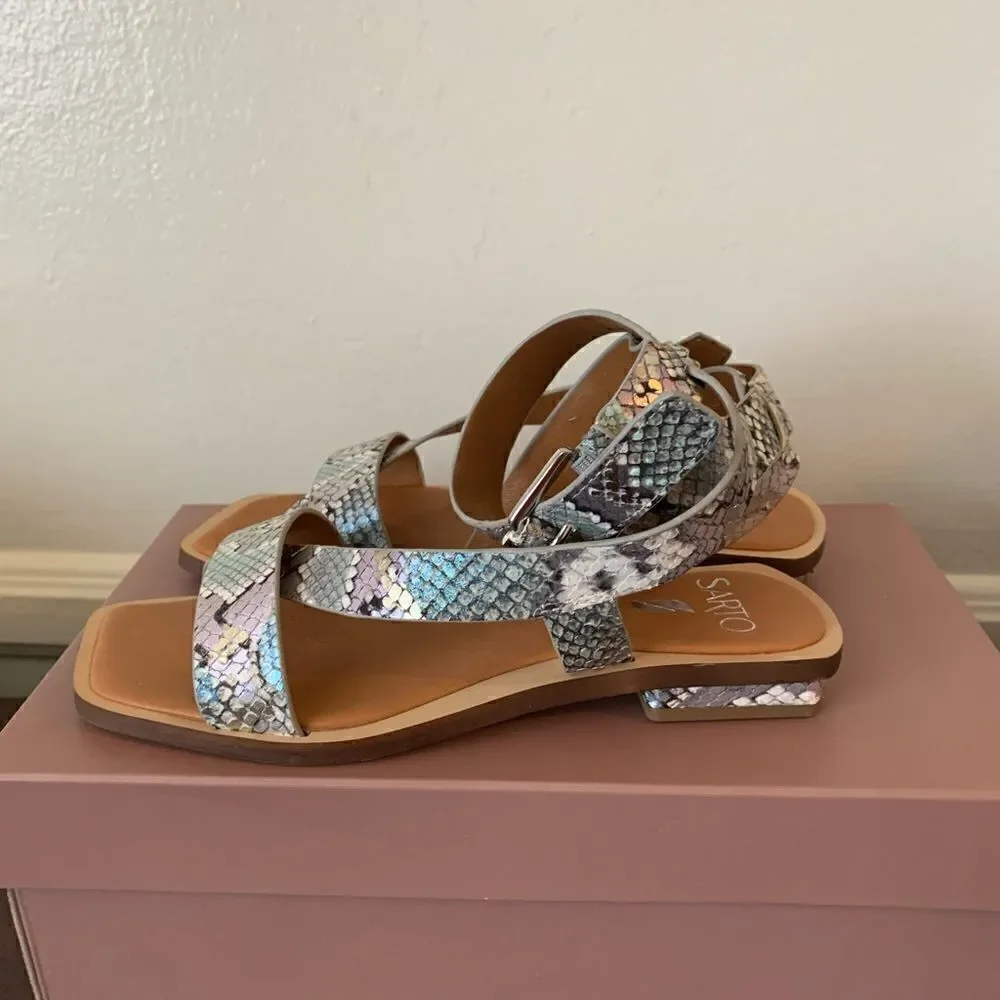 Sarto by Franco Sarto Women’s ema ankle strap leather sandal size 6, NIB